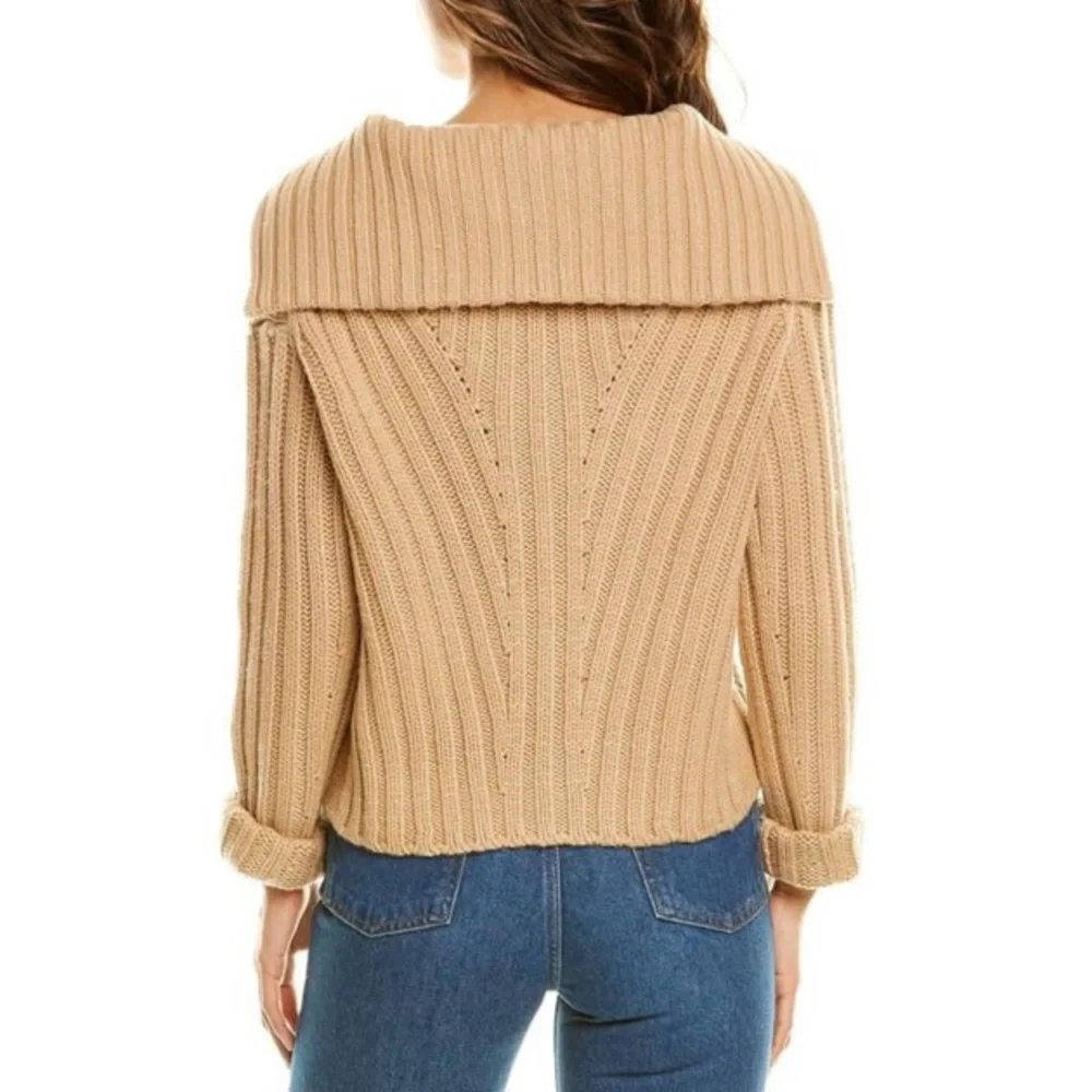 NWT Vince. Ribbed Zipped Wool Blend Cardigan - Picture 3 of 11
